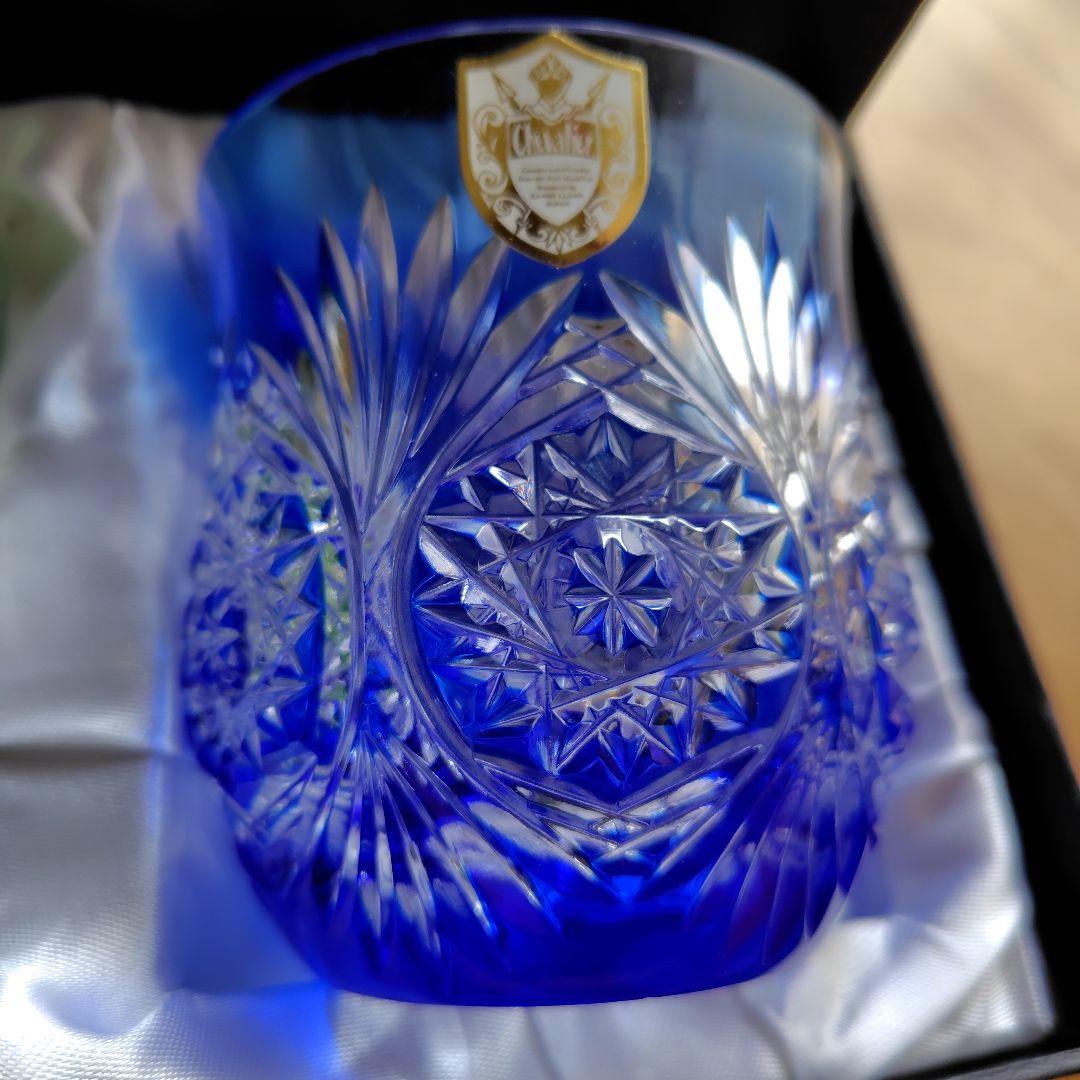 希少Chevalier 切子グラス　花瓶　KAMAY GRASS カメイグラス