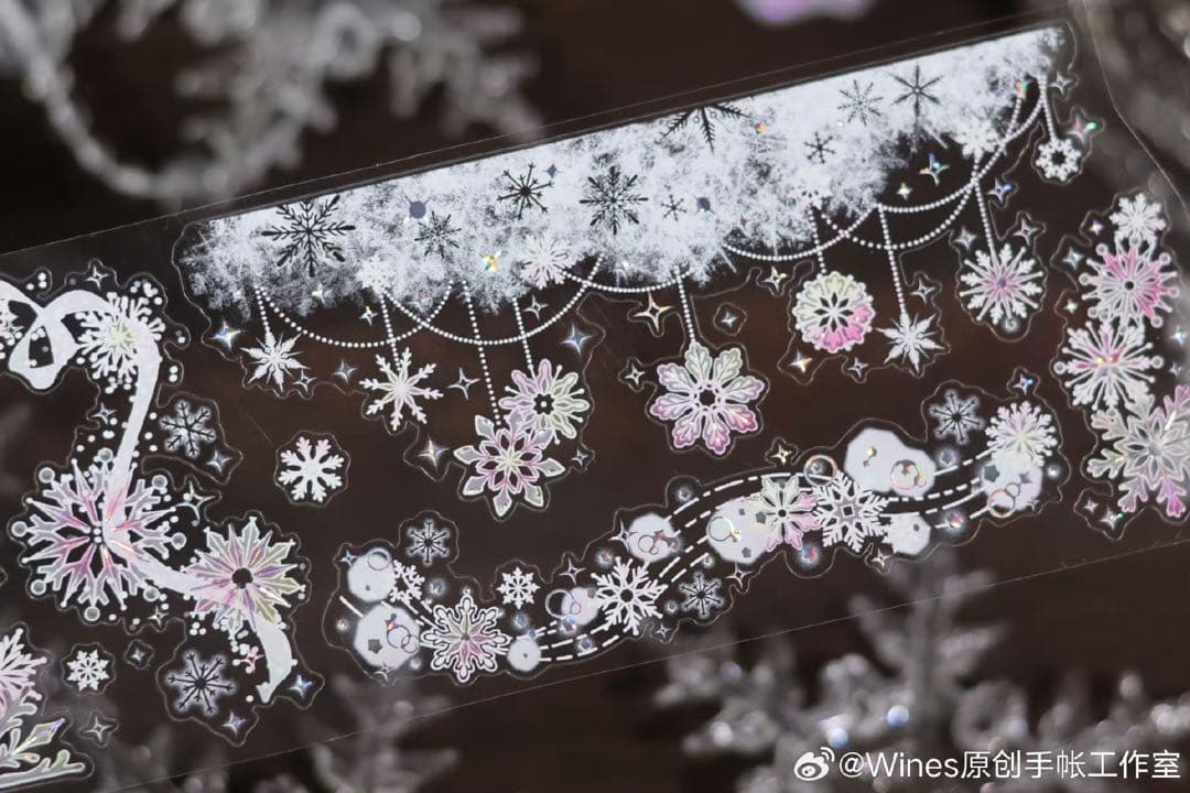 【7927】海外　マステ　5m巻売り貝殻銀　マスキングテープ　カッティング　桜雪