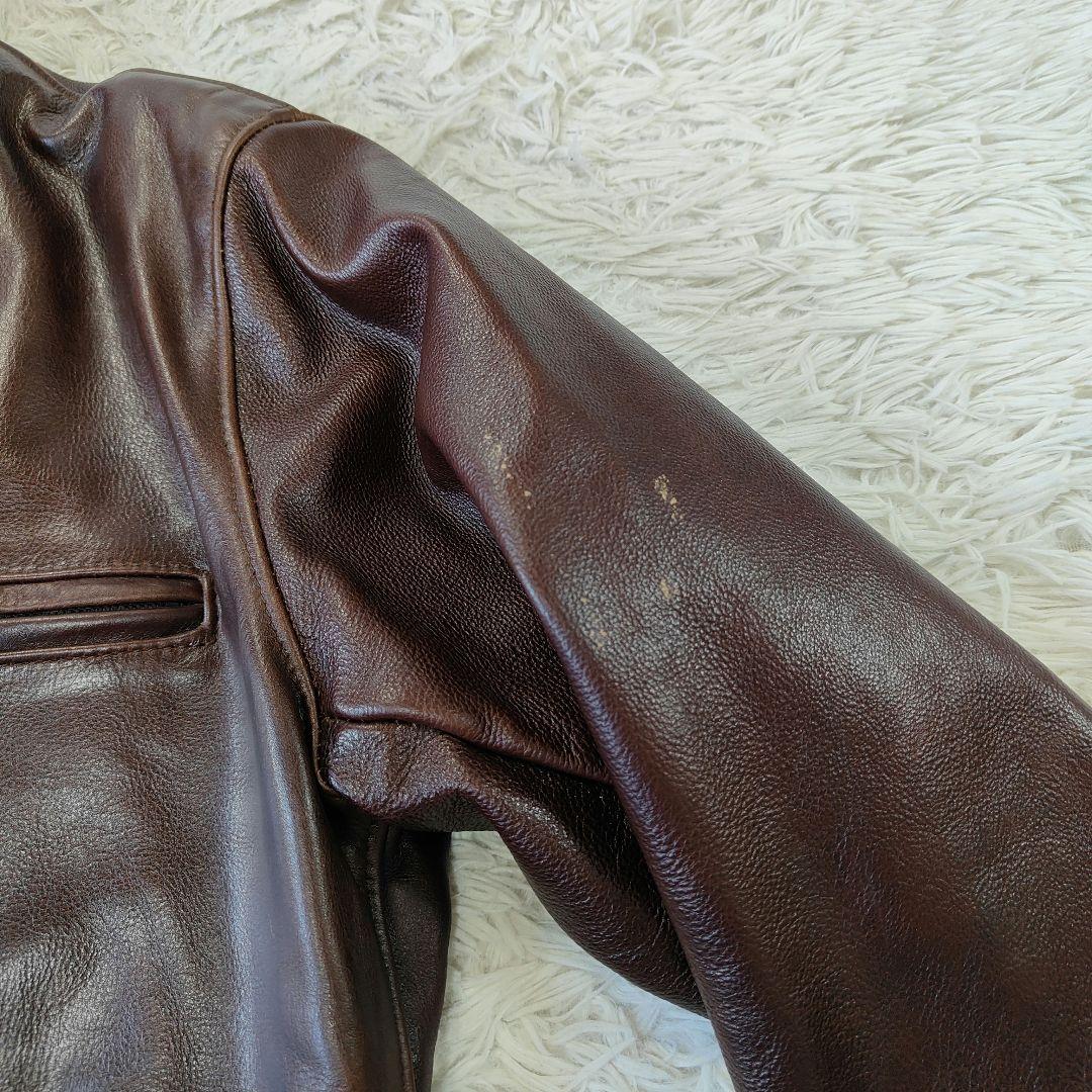 良品　schott　ボアライナー付きライダース　大きいサイズ　L　茶
