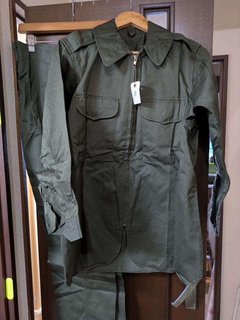 陸自 65式OD作業服上下 NO.B サイズ表記3号