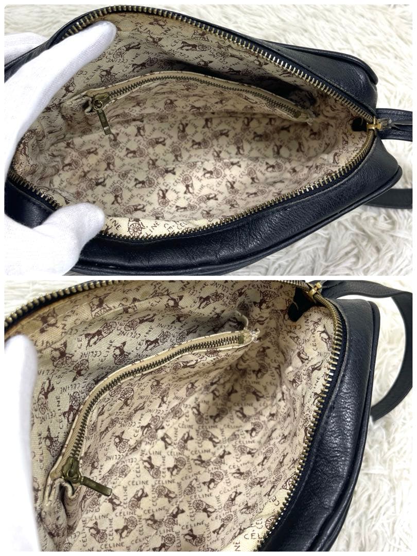 CELINE セリーヌ ショルダーバッグ　馬車金具 ヴィンテージ レザー