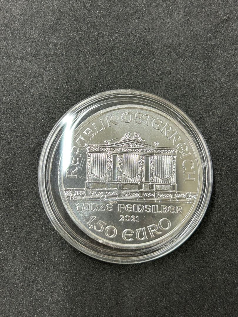 ウィーンフィルハーモニー 2021年1オンス 銀貨　本物保証ケース付き　②