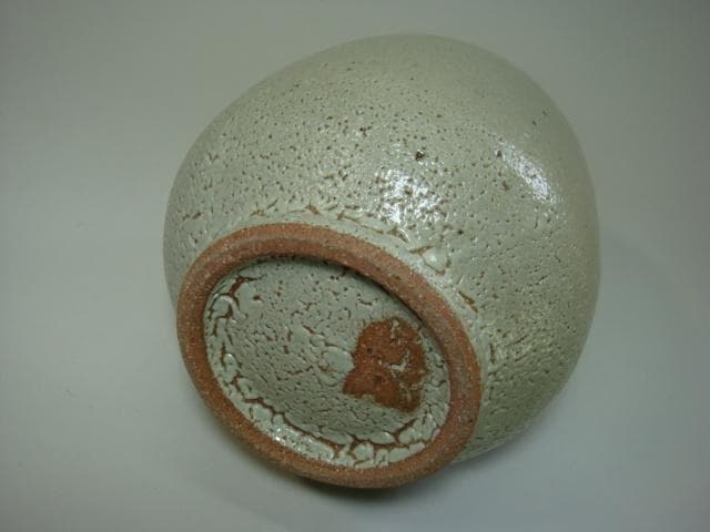 花瓶■灰釉 木器窯「田中和人作」中国漢口 花器 丸壺 共箱 骨董品 古美術■