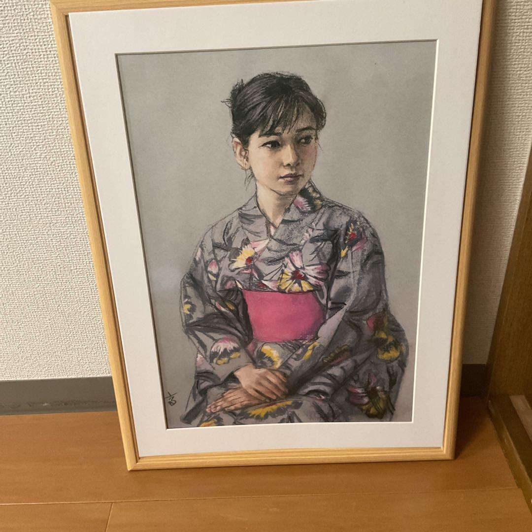 高塚省吾 人気作品美人画 希少画集 新品額装仕立前面ガラス マット付