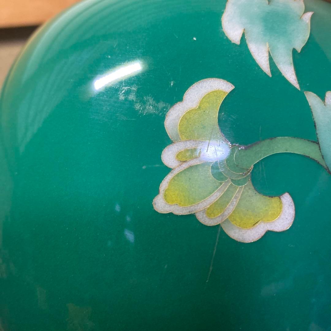 翡翠色　安藤七宝花瓶