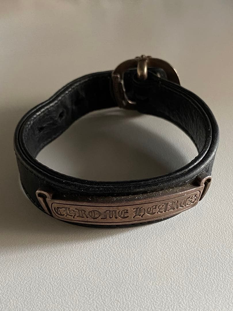 Chrome Hearts ブラックレザーバングル