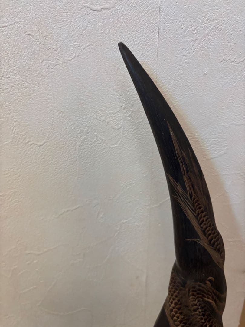 牛の角　約90センチ　龍　オブジェ　飾り　インテリア　水牛