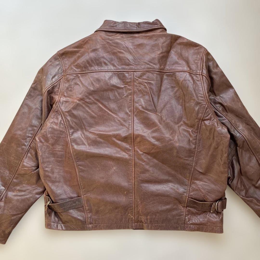 本革レザージャケット　茶色ブラウン　wilsonsウィルソンズ　a-2 牛革