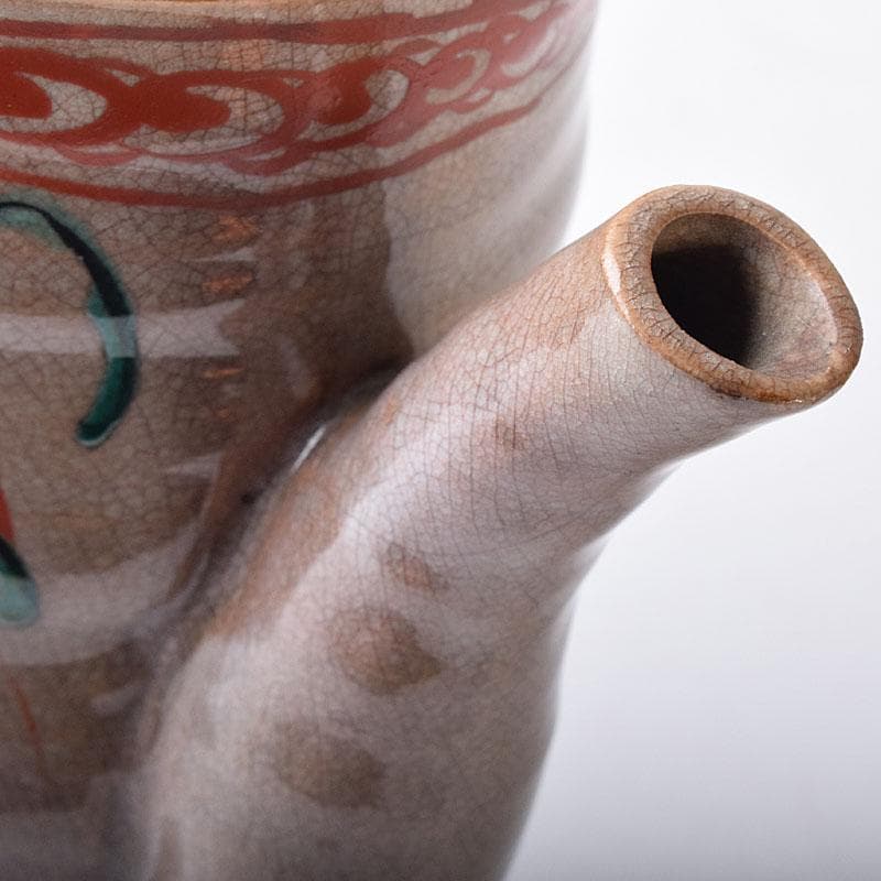 煎茶道具　赤絵　水注　時代箱　V　R8781