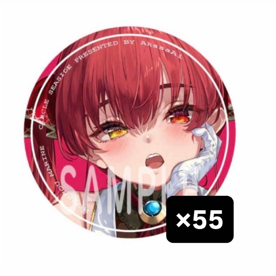 ホロライブ 宝鐘マリン 缶バッジ あかさあい c105 55個