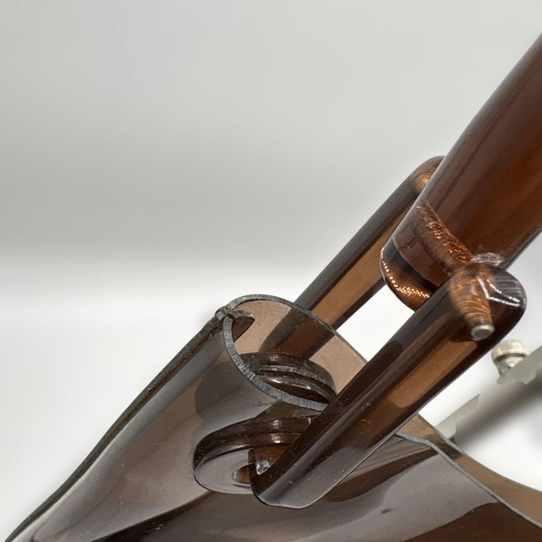 GUCCI グッチ バンブー ショルダーハンドバッグ ビニール レザー ブラウン