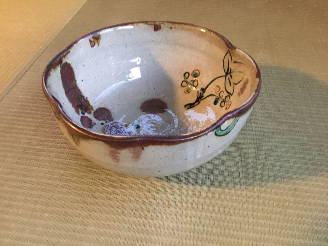菓子鉢　益子焼