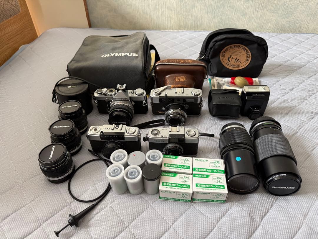オリンパス　オールド一眼レフ&PEN レンズ　フィルム　ケース　セット