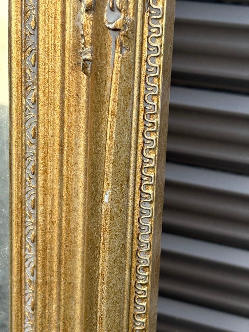 【直接引取り限定】アンティーク調　スタンドミラー　姿見　壁掛け　鏡　ロココ調