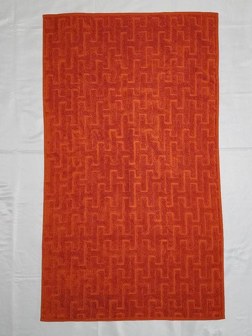 未使用品★HERMES★ タオル バスタオル ステアーズ 綿100％ オレンジ.