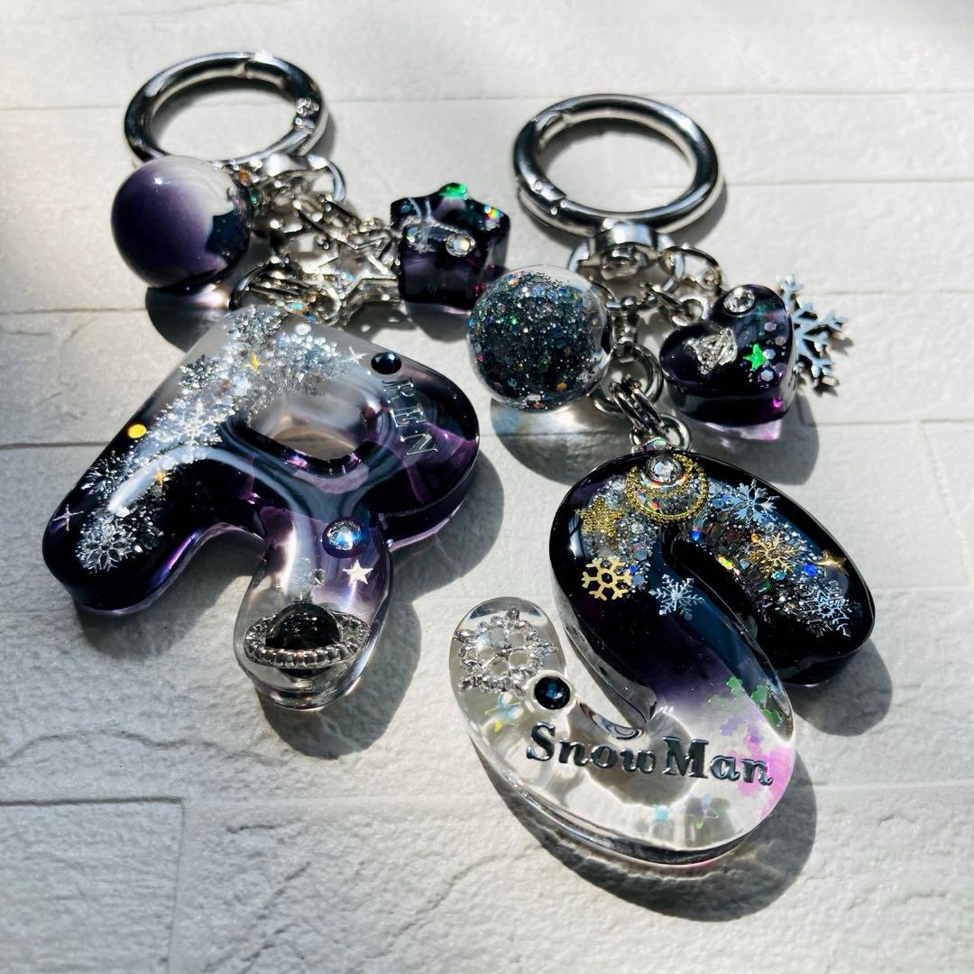 たまゆきページ Man 名入れ チャーム レジンキーホルダー11点