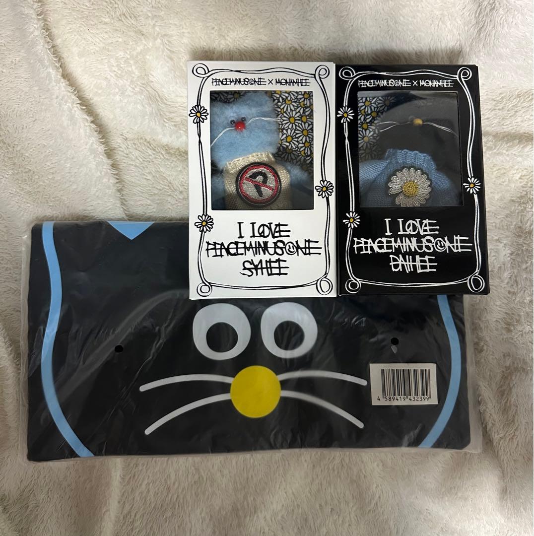 monamhee モナムヒ ピースマイナスワンコラボ キーリング 白黒バッグ3点