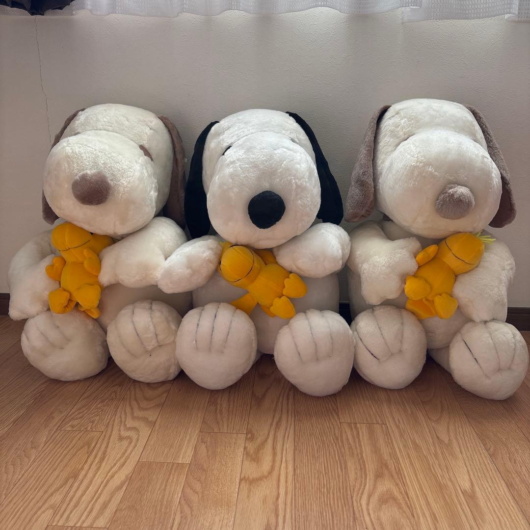 SNOOPY ジャンボぬいぐるみ 3体 まとめ売り 非売品