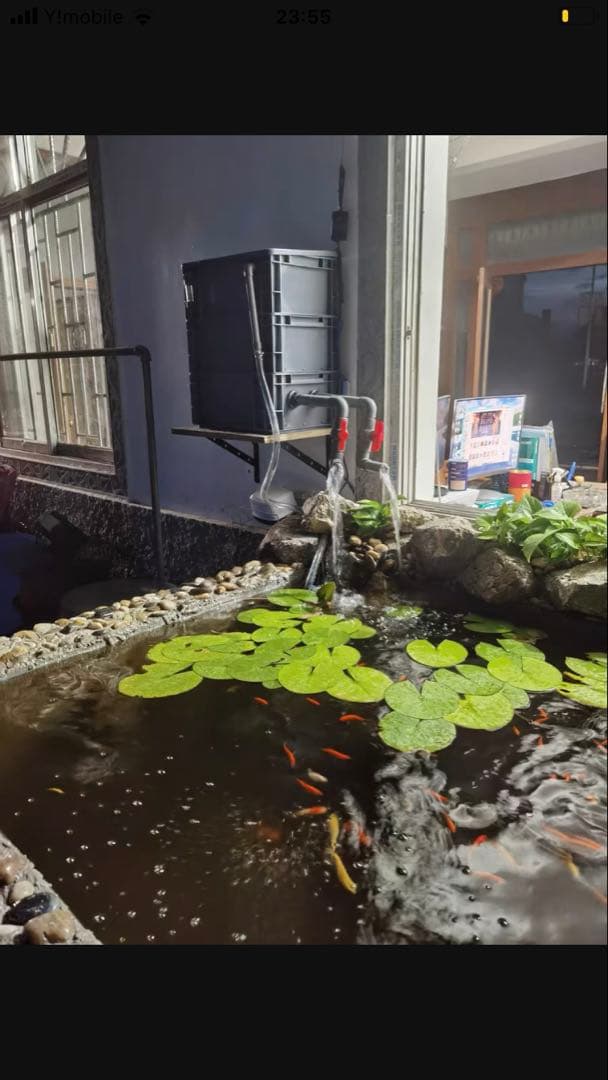 45w水中ポンプ付き万能濾過装置 池フィルター最高濾過装置(大自社製試しろ材付き