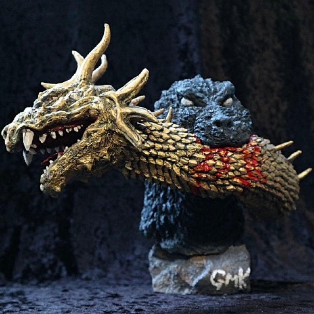 てんつく工芸 総攻撃ゴジラ胸像 オマケ付き レジンキット【未開封】