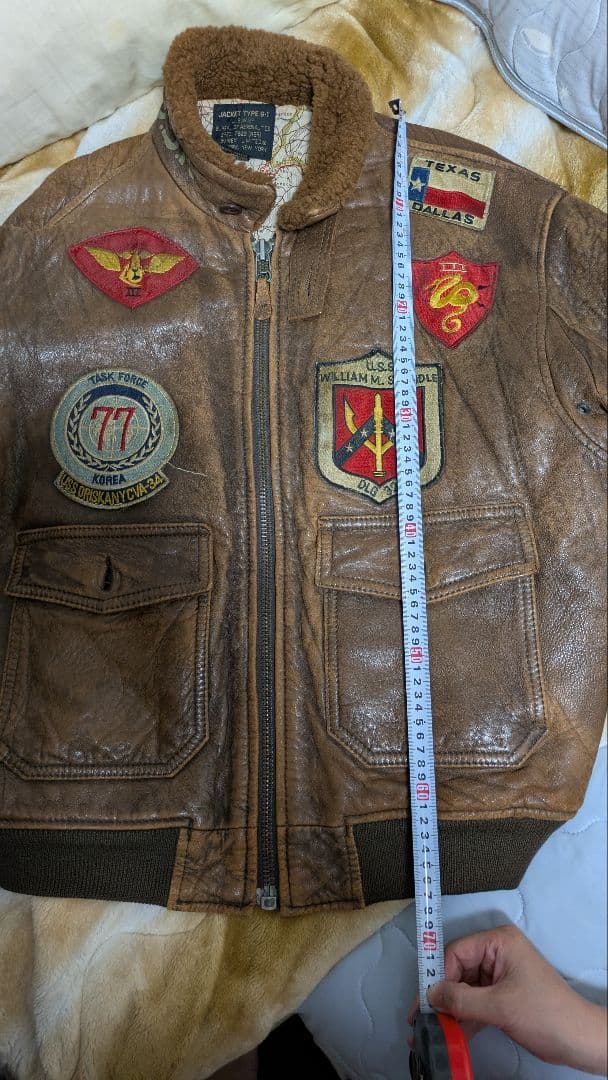 shu様 AVIREX G-1ジャケット ブラウン レザー