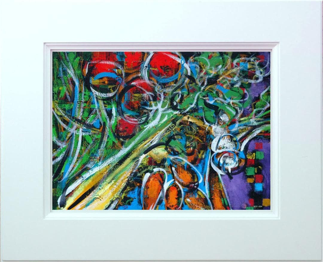 油絵 菅家令子 絵 絵画 インテリア 額付(白) uF6-061004 野菜果物