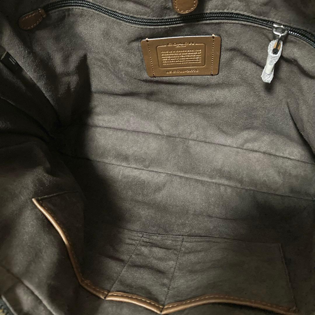 超美品 COACH コーチ ビジネスバッグ ブリーフケース トートバッグ 茶
