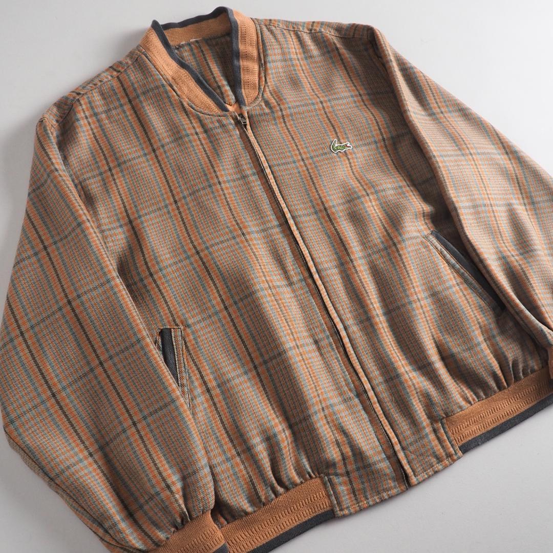 ラコステ　ブルゾン　スイングトップ　チェック柄　ワニ刺繡　美品