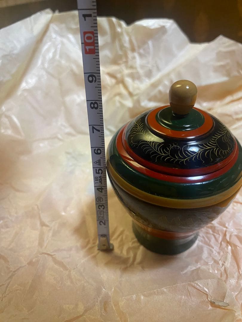 沈彫　独楽塗　莨（煙草）入