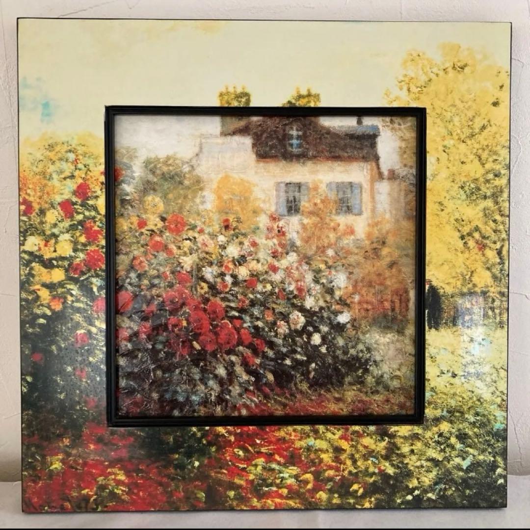 額装絵画 ビッグアート モネ「庭園のアーチスト」