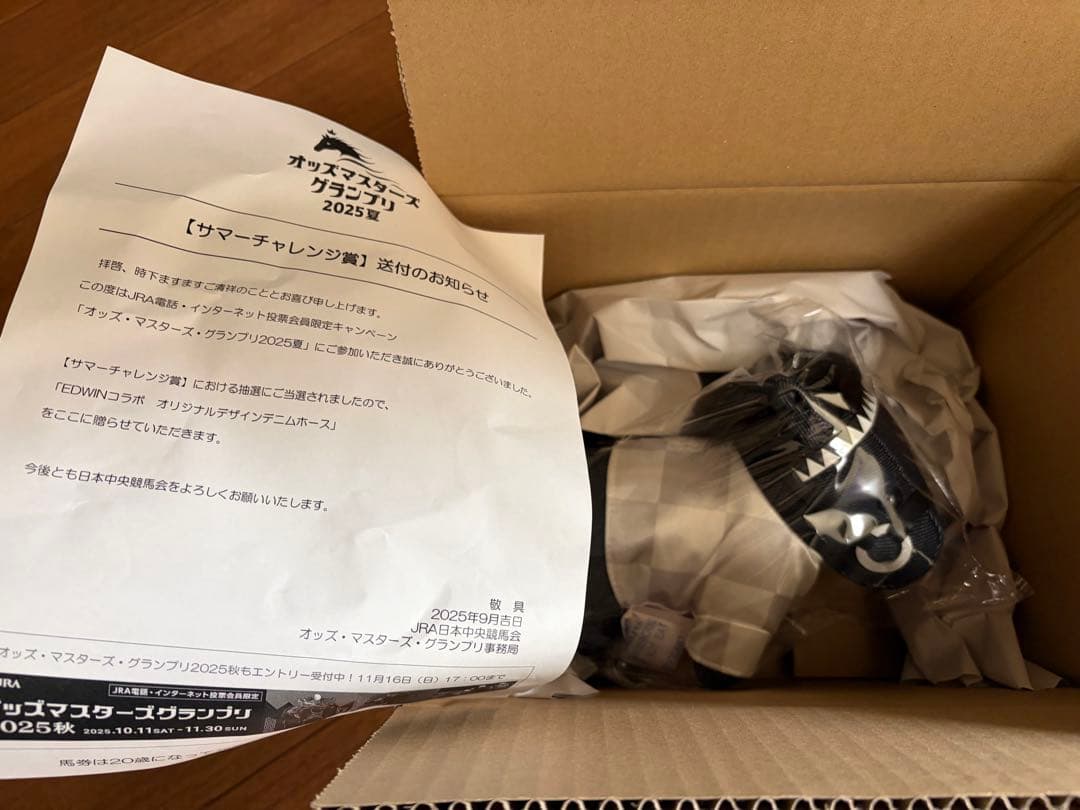 JRA EDWINコラボオリジナルデザインデニムホース　ドウデュース