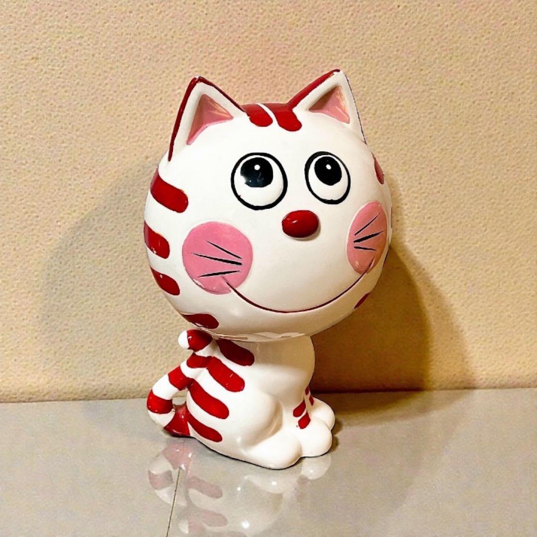 内藤ルネ RUNE 貯金箱 ネコ 猫 昭和 レトロ 陶器 ねこ 置物