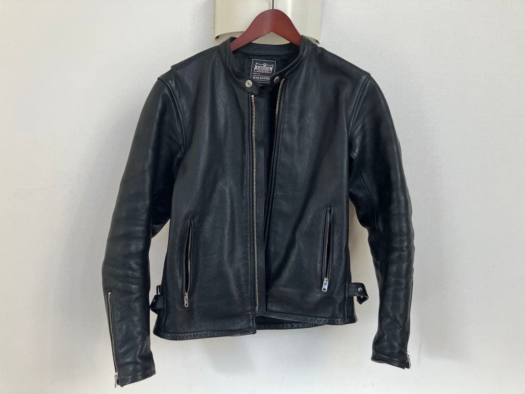 KADOYA ブラックレザージャケット シングルライダース