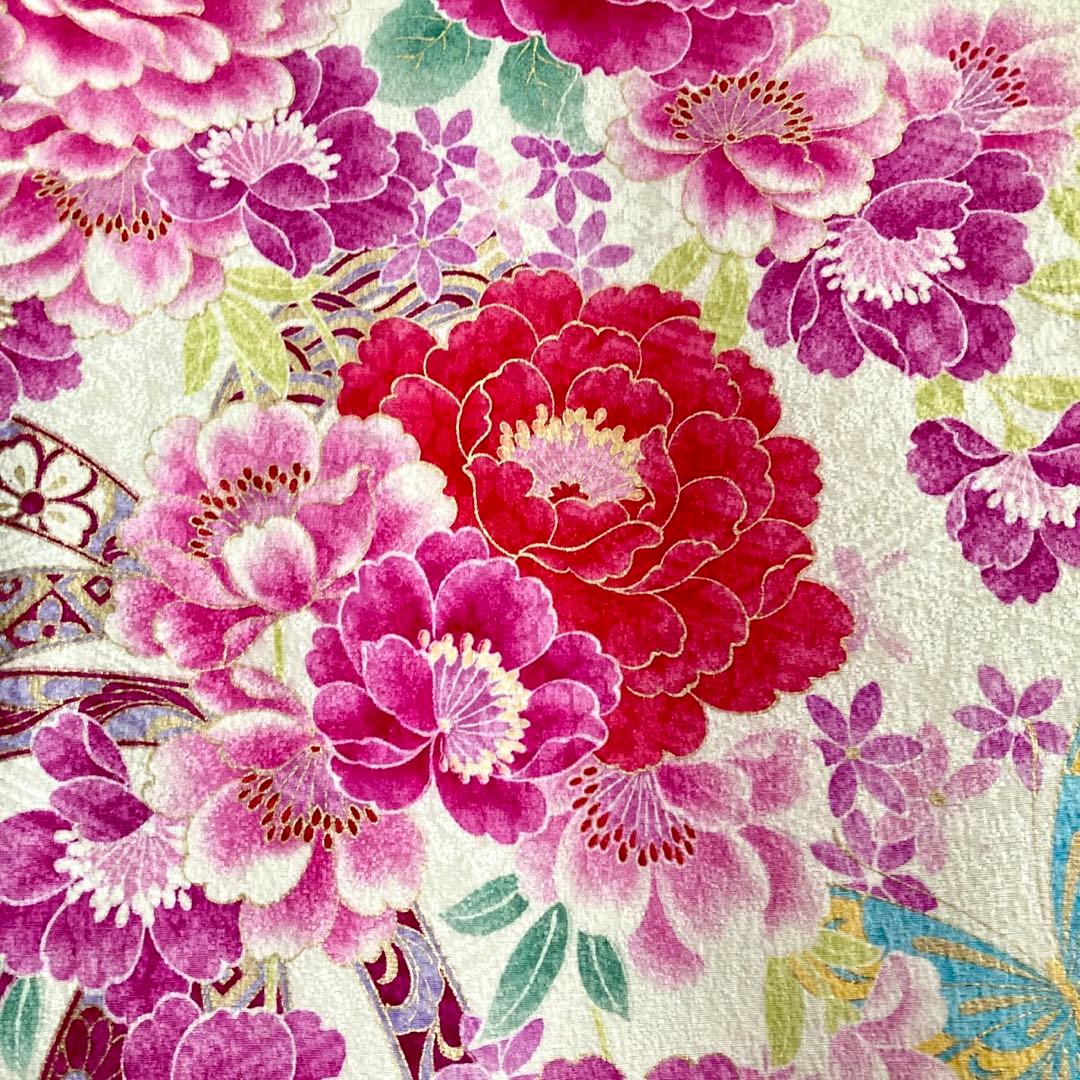 白 赤 ピンク 振袖4点セット‼️お振袖セット‼️TM NO121 フルセット