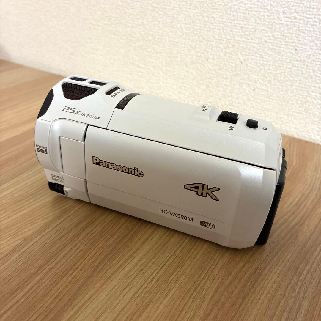 【動作良好】Panasonic 4Kビデオカメラ HC-VX980M ホワイト