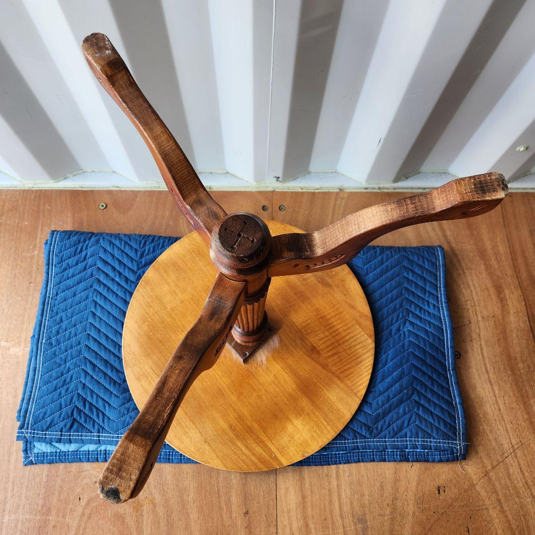 はる屋　象嵌細工 猫脚 テーブル サイドテーブル 飾台 イタリア製