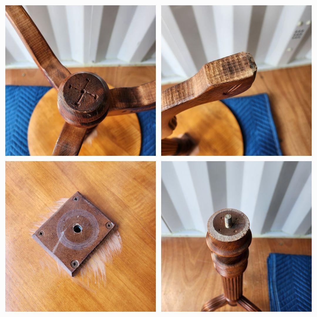 はる屋　象嵌細工 猫脚 テーブル サイドテーブル 飾台 イタリア製