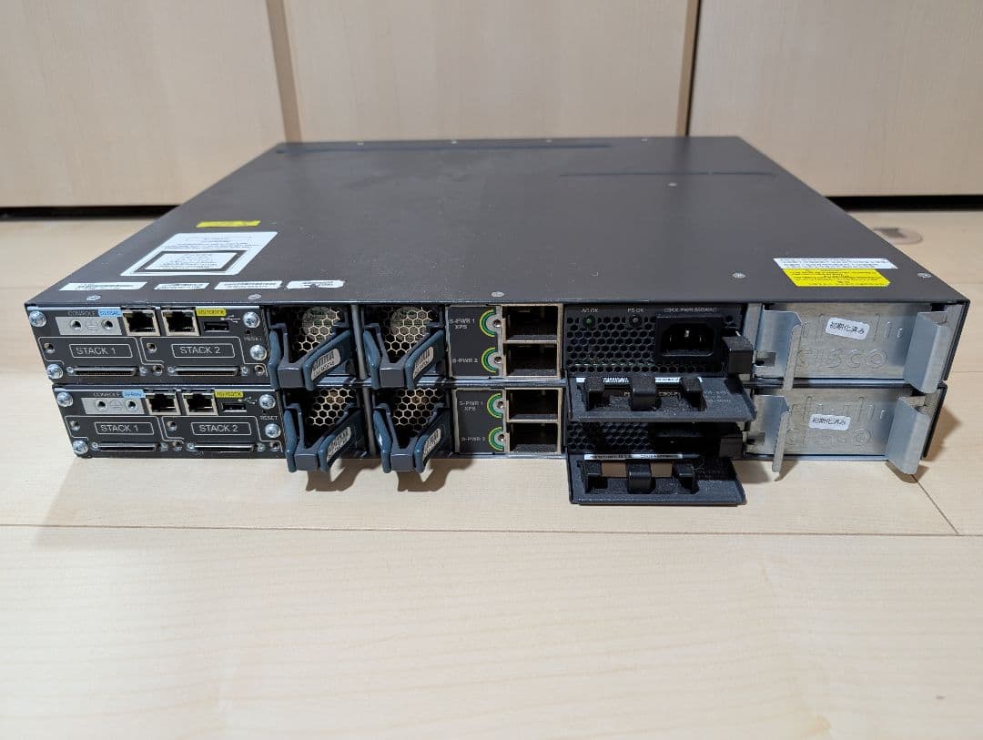CISCO WS-C3750X-24T-S　L3Switch 2台セット