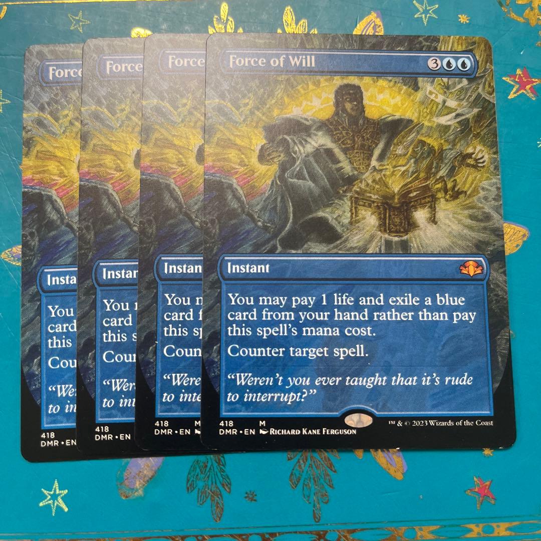 mtg 意志の力　ボーダーレス　英語　ドミナリアリマスター　４枚