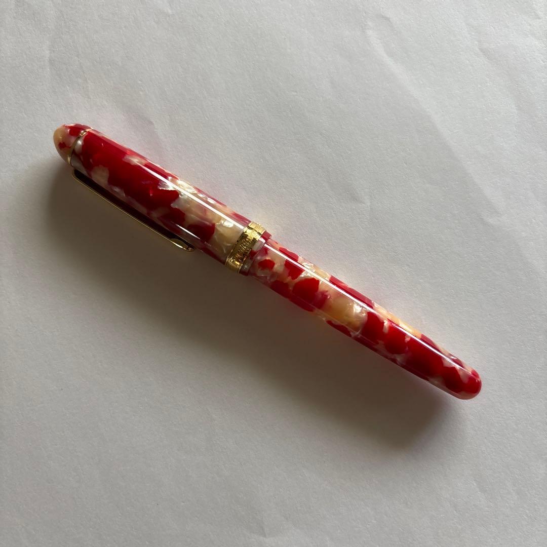 【Xmasセール】プラチナ万年筆 金魚セルロイド　14K Mニブ#3776