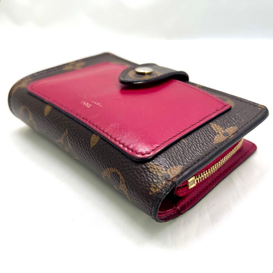 ルイヴィトン モノグラム ポルトフォイユジュリエット M69433 フューシャ