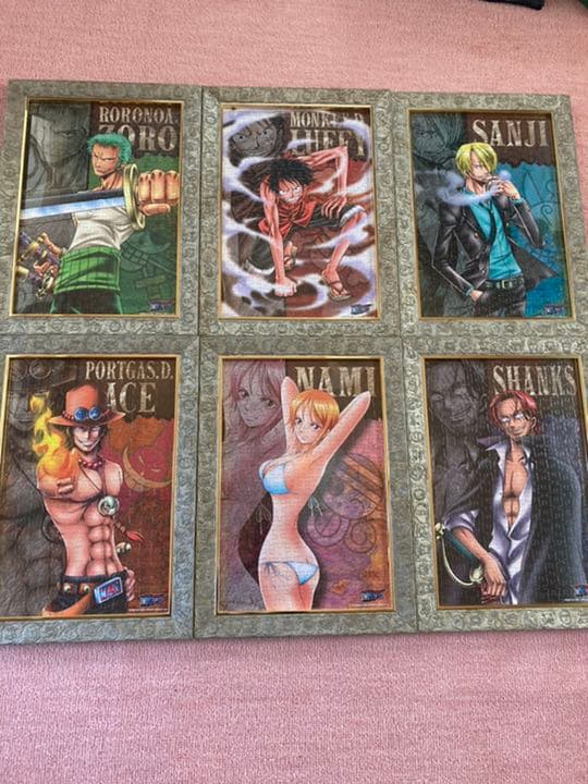 【完成品】アニメ、ワンピースパズル6点セット