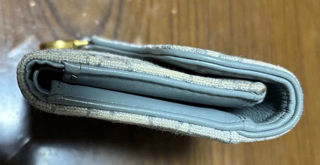 クリスチャンディオール トロッター 三つ折り財布 オブリーク サドル Dチャーム