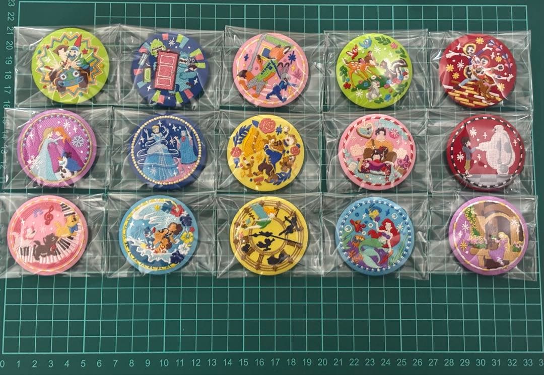ディズニー 刺繍 缶バッジビスケット2 コンプリート 全15種類