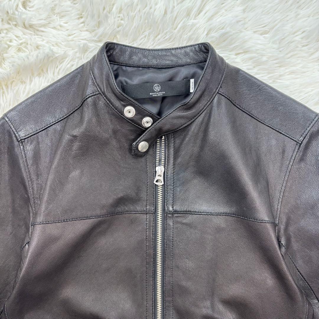 ユナイテッドアローズ レザー シングルライダースジャケット M