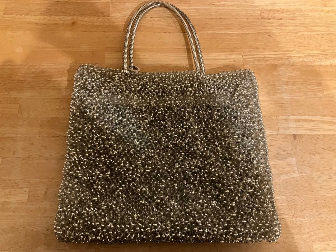 《中古》ANTEPRIMA シルバービーズ ハンドバッグ