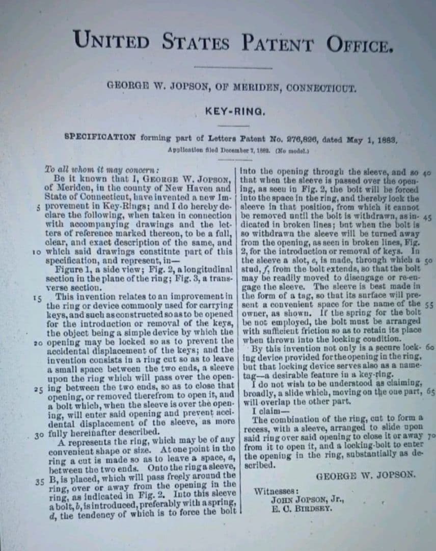 稀少！1883年 米国製 ビンテージ ブラス キーホルダー