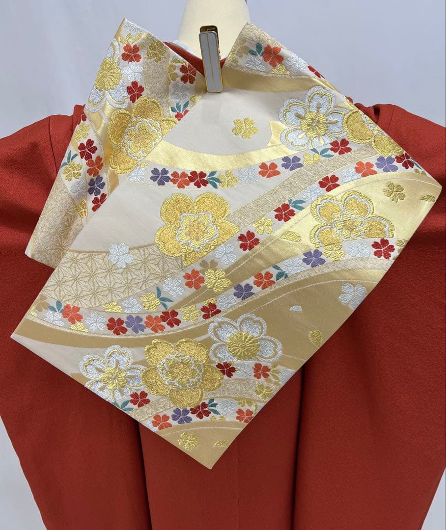 色無地　振り袖　フルセット　長襦袢　成人式　パーティー　袋帯　小物付　675