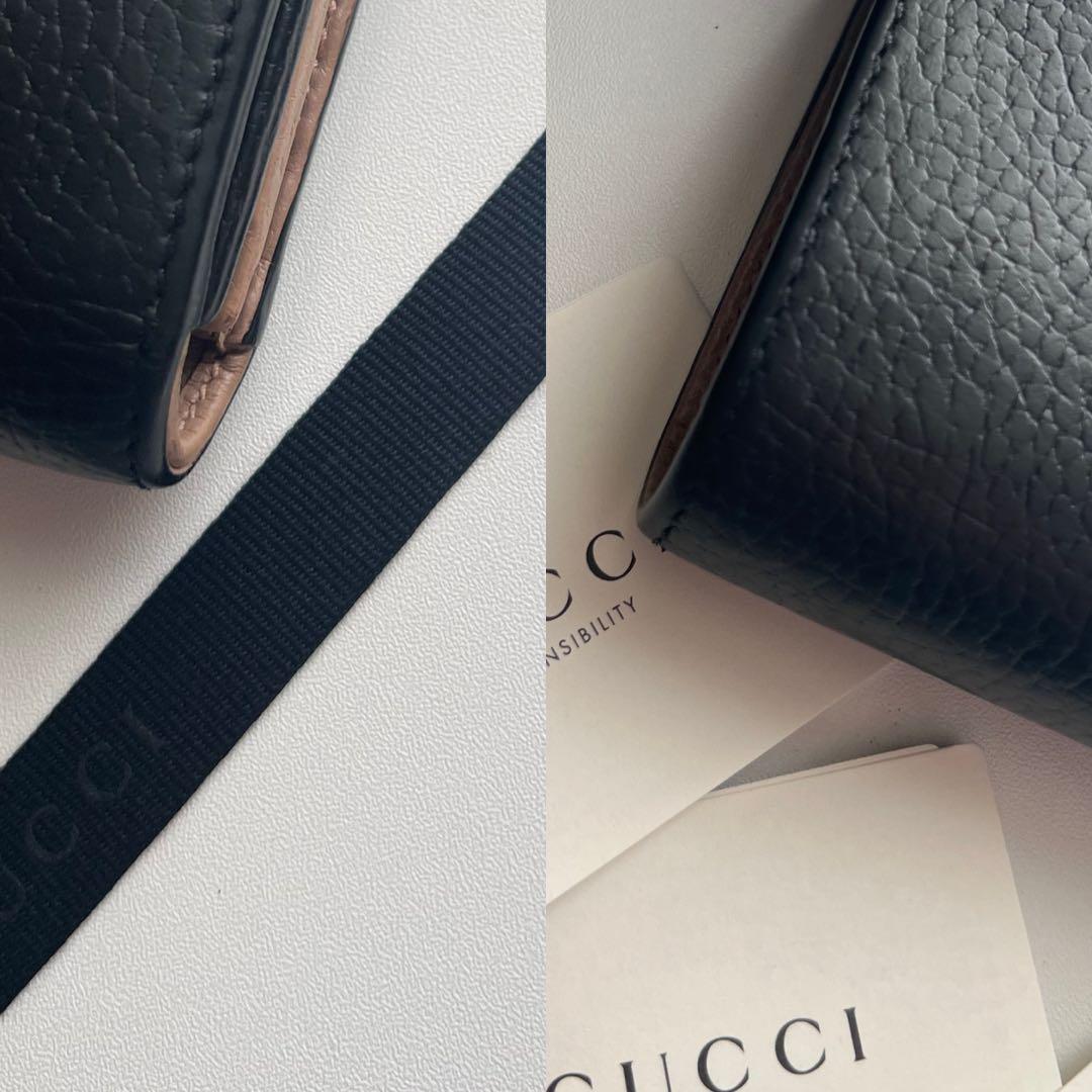 10 極上美品 GUCCI グッチ マーモント 2つ折り財布