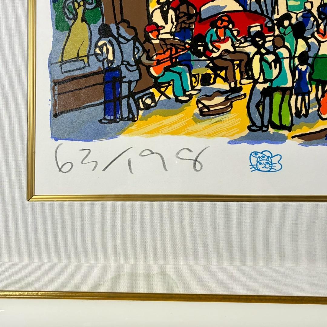 マイケル・ルー「ユニオンスクエア」シルクスクリーン 大作 直筆サイン入 猫 ネコ